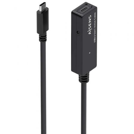 Cable Alargador USB 3.2 con Amplificador Aisens A107-0869/ USB Tipo-C Macho